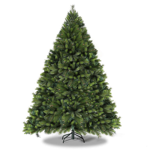 7 Feet Premium Spruce Hinged Artificial Full Christmas Tree, Green, Indoor Outdoor