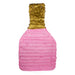 Cheers Champagne Bottle Pinata, Pink & Gold, 11in x 20in
