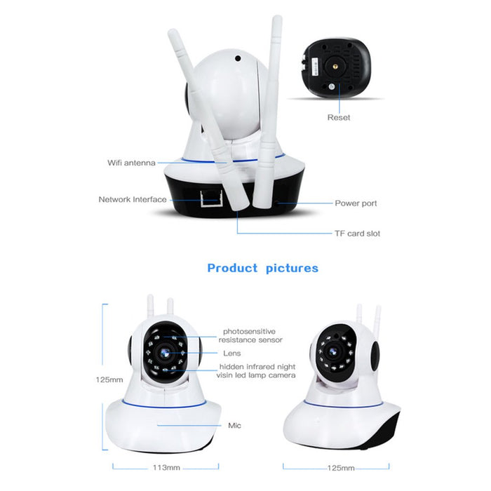 Wi-Fi Video Baby Monitor, Baby Monitoring System, Wi-Fi Camera Wireless 1080P Security Camera WiFi Home Surveillance Two-Way Audio & Night Vision