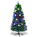 Costway 4FT Pre-Lit Fiber Optic Christmas Tree Multicolor Lights