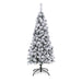 Best Choice Products 7.5ft Snow Flocked Artificial Pencil Christmas Tree Holiday Decoration w/ Metal Stand