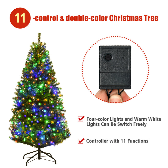 Costway 4Ft Pre-Lit Artificial Christmas Tree Hinged 100 LED Lights