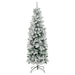 Best Choice Products 7.5ft Snow Flocked Artificial Pencil Christmas Tree Holiday Decoration w/ Metal Stand