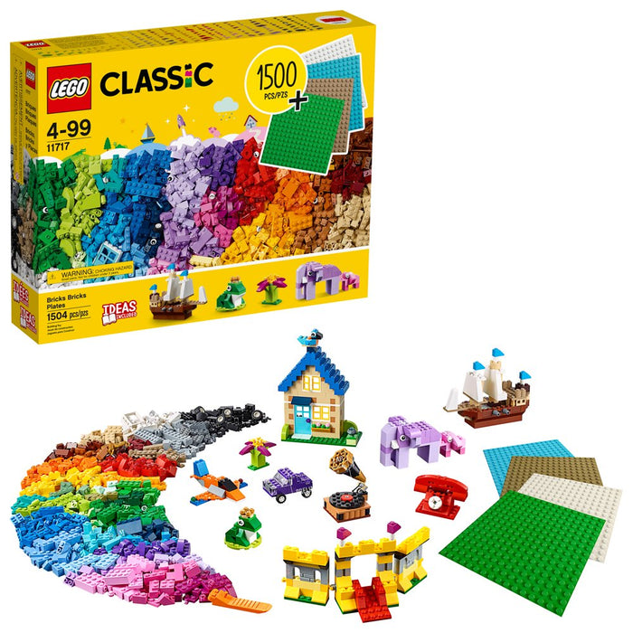 LEGO Classic Bricks Bricks Plates 11717 Building Toy; Great Gift for Kids; Imaginative, Creative, Educational Play