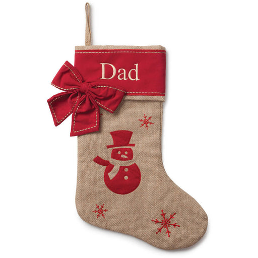 Personalized Burlap Christmas Stocking Available In Different Styles