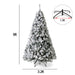 4.5/6/7Ft Pre-Lit Artificial Christmas Pine Tree w/ Snow Flocked Branches, 200/300/550 Lights,Holiday Decor