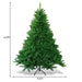 Costway 6Ft PVC Christmas Tree Encryption Hinged Metal Stand Green