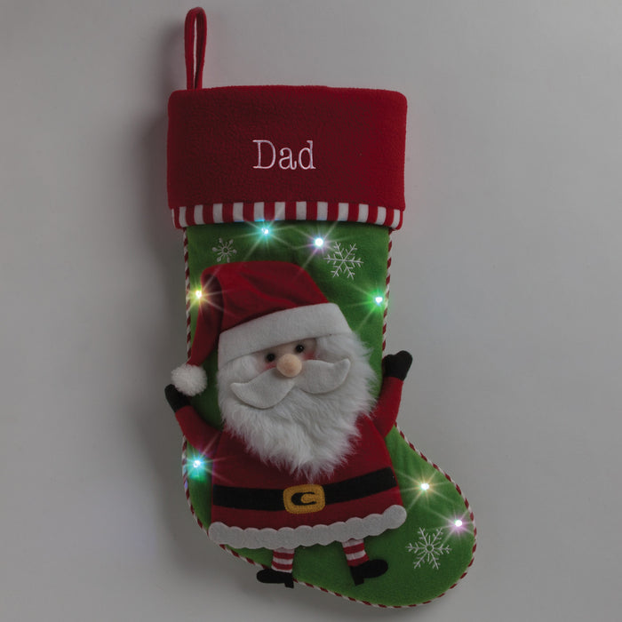 Personalized LED Light Up Christmas Stocking with 5 Styles to Choose From