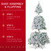 Best Choice Products 9ft Pre-Lit Holiday Christmas Pine Tree w/ Snow Flocked Branches, 900 Warm White Lights