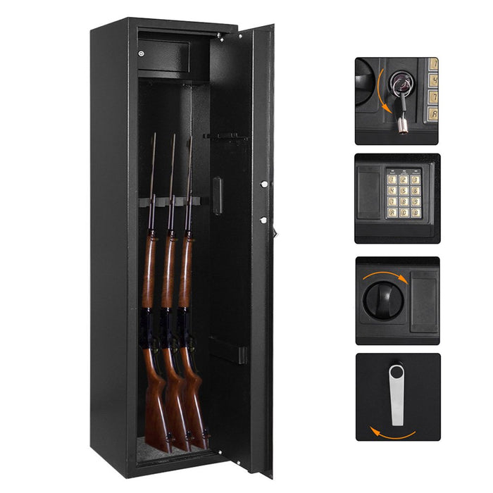 Zokop Gun Safe 5 Rifle Large Storage Cabinet Electronic Lock with Separate Lock Boxes for Home