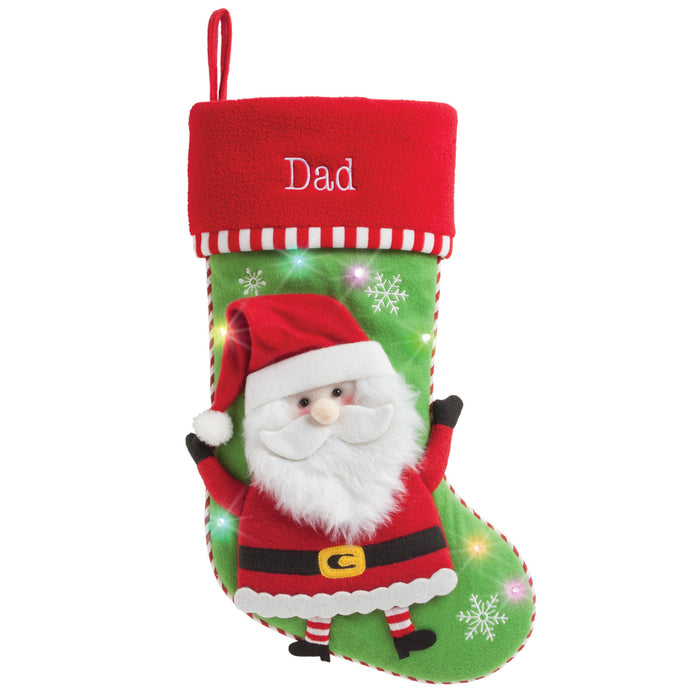 Personalized LED Light Up Christmas Stocking with 5 Styles to Choose From