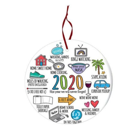 2020 Christmas Ornaments  - Choose from "I Survived The Great Toilet Paper Crisis", "Stink Stank Stunk, OR "2020 - All The Things!"  - Order 3 or more and SHIPPING IS FREE!