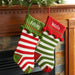 Personalized Striped Knit Christmas Stocking Available In Multiple Colors