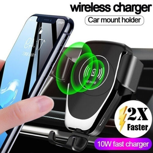 Car Mount Qi Wireless Charger Air Vent Phone Holder Fast Charging For iPhone 11